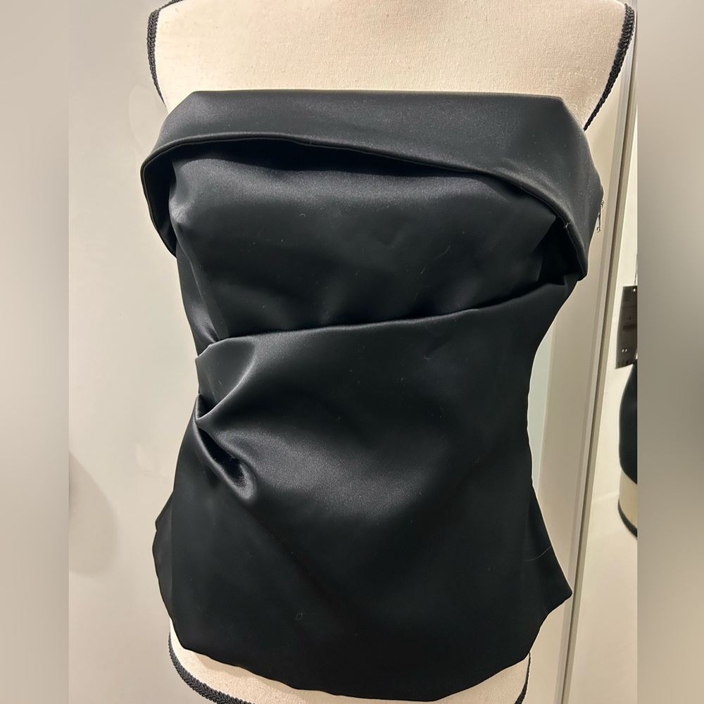 NWT Zara bustier Black satin